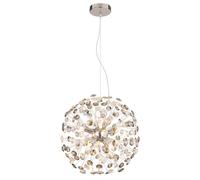 Suspension lampe de salle à manger suspension G9 LED cristal fumé clair 8 flammes
