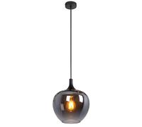 Suspension Lampe de salle à manger Suspension, Moderne, Ventriloque, métal verre fumé, noir, 7W 630lm blanc chaud, DxH 29x120 cm