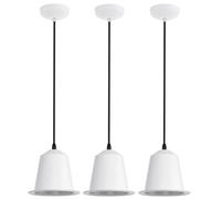 Suspension lampe de table à manger blanche lampe à suspension LED lampe de cuisine, acier blanc, 5W 400lm blanc chaud, DxH 17,5x110 cm, lot de 3
