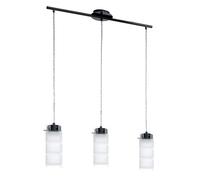 Suspension, lampe de table à manger, suspension, 3 ampoules, lampe de cuisine LED, verre dépoli, L 72 cm Eglo 93904