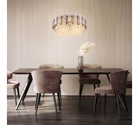 Suspension Lampe De Table Chromé Cristaux 12 BIGLIGHT