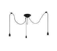 Suspension lampe décorative - EDO SOLUTIONS - ARANEA - 3 bras flexibles - Noir - E27