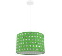 Suspension lampe pour enfant lampe pour chambre d'enfant plafonnier salle de jeux, métal blanc vert, 1x douille E27, DxH 35x120 cm