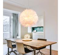 Suspension Lampe Salon Salle à manger Plafond Suspension Plume Boule Blanc Globo 15057