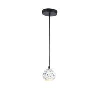 Suspension Lampe suspendue Lampe de salle à manger G9 Blanche Aspect marbre Marbre H 120 cm