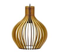 Suspension, lampe suspendue, lampe de séjour, salle à manger, lamelles bois