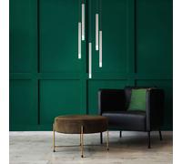 Suspension lampe suspendue lampe de table à manger argent 5 flammes lampe de salon H 120 cm