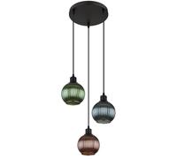 Suspension lampe suspendue plafonnier lampe de salle à manger 3 ampoules boules de verre