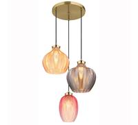 Suspension Lampe De Plafond Lampe De Salle À Manger Métal Or Verre D 45 Cm