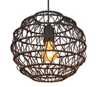 Suspension lampe suspendue plafonnier lampe de salon lampe de salle à manger, métal noir papier, 1x E27, H 120 cm