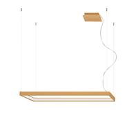 Suspension lampe suspendue plafonnier LED lampe de salle à manger carré or H 150 cm