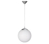 Suspension lampe suspension lampe suspension lampe de salle à manger lampe de salon, métal verre nickel opale mat, 1x douille E27, DxH 30x180cm
