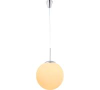 Suspension lampe suspension lampe suspension lampe de table à manger salon, verre opale métal nickel mat métal, 1x LED 320Lm 3000K, DxH 25x180cm