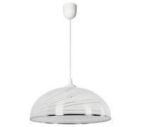 Suspension Lampex Simi B, abat-jour ovale blanc 70 cm