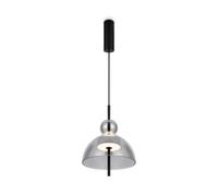 Suspension LED 12W stick dôme noir fumé Bangkok Maytoni