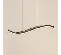 Suspension LED Alevia Lucande, dimmable, doré, Salon / Salle à manger, Métal, Design