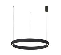 Suspension LED anneau noir 80cm 60W dimmable Italux