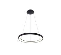 Suspension LED anneau noir moderne 38W Vico Italux
