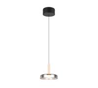 Suspension LED Celeste Trio noire mate verre Ø22 10W