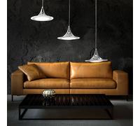 Suspension LED chambre d'amis chrome plafonnier suspension 3-ailes satiné Globo 15819-3