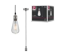 Suspension Led Eldar E27 Max60w Métal Gris/Nickel Brossé 230v Sans Ampoule