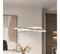 Suspension LED Ezana Lucande, dimmable, gris, Salon / Salle à manger, Métal, Moderne
