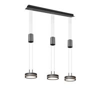 Suspension LED FRANKLIN 3L anthracite Trio 3000K 85cm
