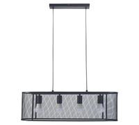 Suspension LED intérieure Numan, douille E27, 15W, noire, idéale pour salle à manger ou salon