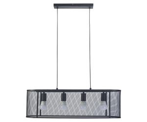 Suspension LED intérieure Numan, douille E27, 15W, noire, idéale pour salle à manger ou salon