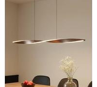 Suspension LED Jaren Lindby, marron, Salon / Salle à manger, Métal, Moderne