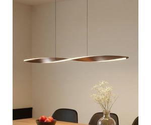 Suspension LED Jaren Lindby, marron, Salon / Salle à manger, Métal, Moderne