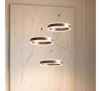 Suspension LED Kolo Lucande, dimmable, marron, Salon / Salle à manger, Métal, Moderne