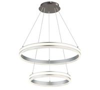 Suspension LED Lampe à suspendre métal noir chromé dimmable Télécommande H 120 cm
