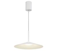 Suspension LED Lampe à suspendre Réglable en hauteur Lampe de salle à manger suspendue blanche, métal acrylique, 18W 980Lm blanc neutre, DxH 47,5x80-150 cm