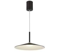 Suspension LED Lampe à suspendre Réglable en hauteur Lampe de salle à manger suspendue noire, métal acrylique, 18W 980Lm blanc neutre, DxH 47,5x80-150 cm