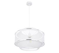 Suspension LED Lampe de salle à manger Grille argentée Métal D 45 cm