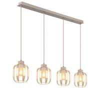 Suspension LED, lampe de salle à manger, réglable en hauteur, blanche, H 120 cm