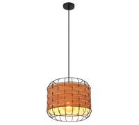 Suspension LED, lampe de suspension, lampe de salle à manger ronde, métal brun mat, H 120 cm