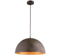 Suspension LED Lampe de table à manger dorée industrielle rétro Lampe à suspendre vintage cuisine, métal couleur rouille, 7W 806lm blanc chaud, DxH 41x120 cm