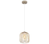 Suspension LED Lampe suspendue Lampe de salle à manger Lampe de salon Verre Métal beige H 150 cm