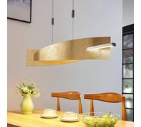 Suspension LED Marija Lucande, dimmable, doré, Salon / Salle à manger, Métal, Moderne