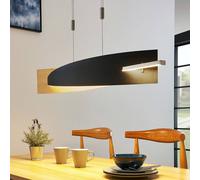 Suspension LED Marija Lucande, dimmable, noir, Salon / Salle à manger, Métal, Moderne