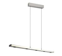 Suspension LED moderne argentée GRAHAM Trio, barre allongée CCT 31,5 W dimmable
