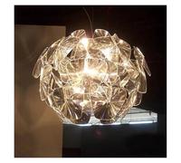 Suspension LED Moderne et Luxueuse à pétales Ronds, Lustre pour Salon ou Salle à Manger, plafonnier décoratif (Blanc Chaud, diamètre 72 cm)
