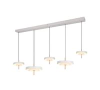 Suspension LED moderne gris KEATON, barre linéaire avec petits disques, 50W, CCT