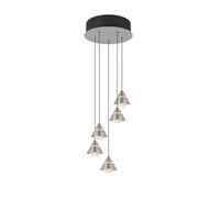 Suspension LED moderne ronde argentée 35W 3500 lm CCT réglable ROMEO Trio