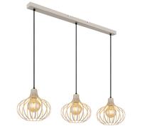 Suspension LED pour salle à manger à 3 ampoules, couleur sable, L 103 cm