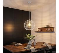 Suspension LED pour salle à manger, blanche, réglable en hauteur, H 120 cm