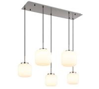 Suspension LED pour salle à manger, réglable en hauteur, métal argenté, H 130 cm