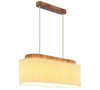 Suspension LED pour salon, hauteur réglable, en bois, H 150 cm